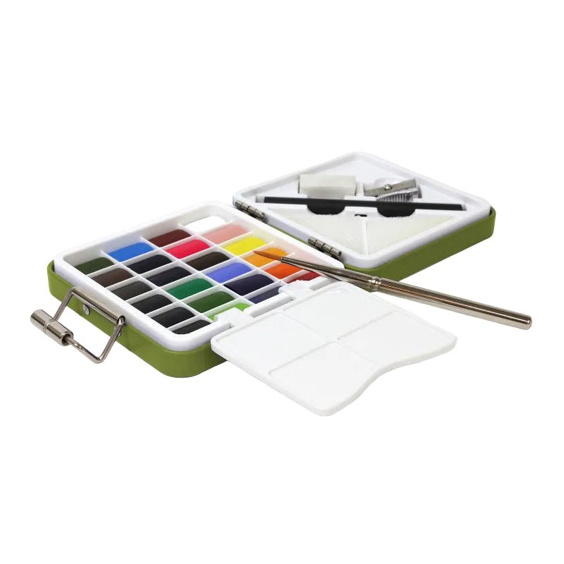 Kit d'aquarelle de voyage PAPIER TIGRE - Olive - 3700876815476