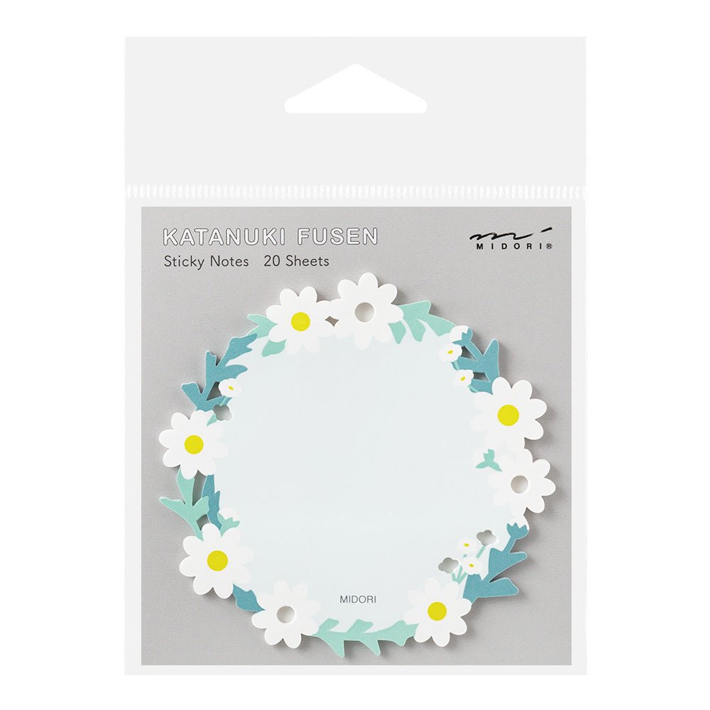 Notes adhésives MIDORI Katanuki Fusen - Couronne Blanche - 4902805191043