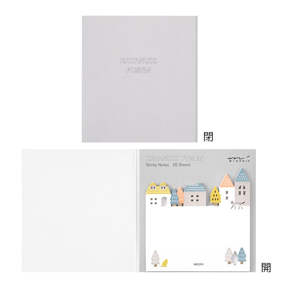 Notes adhésives MIDORI Katanuki Fusen - Ville - 