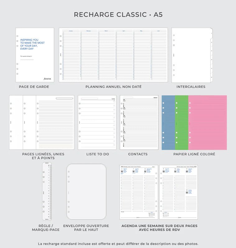 Organiseur FILOFAX Norfolk - A5 - Taupe - 