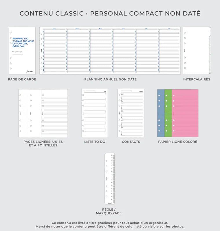 Organiseur FILOFAX Saffiano - Personal Compact - Neo Mint - 5059145461103