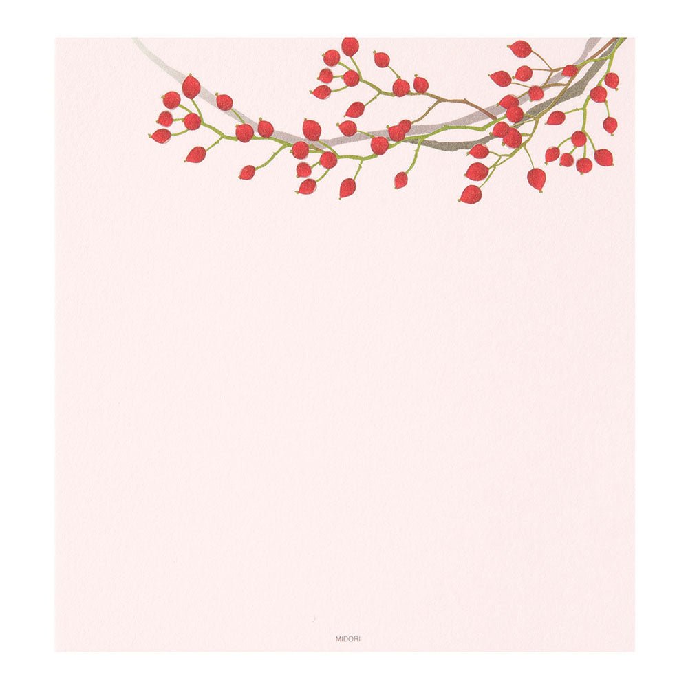 Papier à lettres MIDORI washi - 177 x 168 mm - Couronne d’Automne - 4902805871778