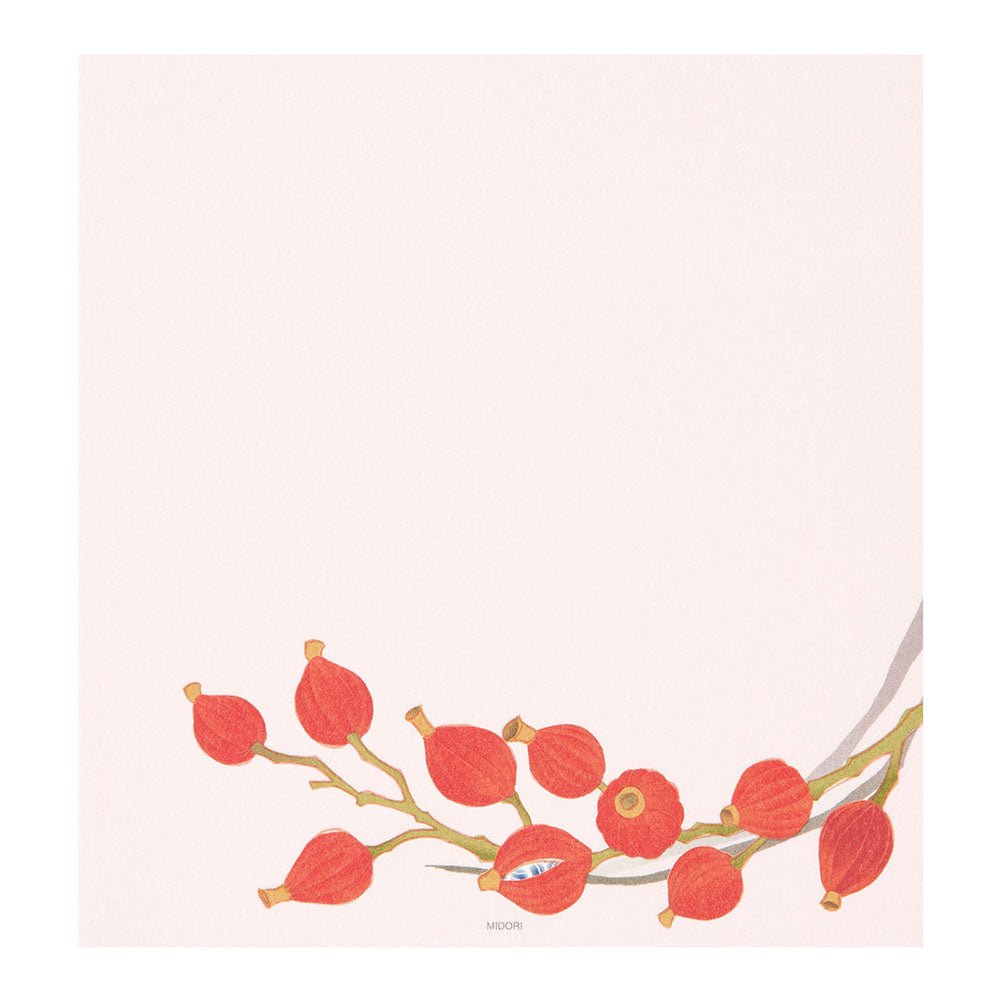 Papier à lettres MIDORI washi - 177 x 168 mm - Couronne d’Automne - 4902805871778