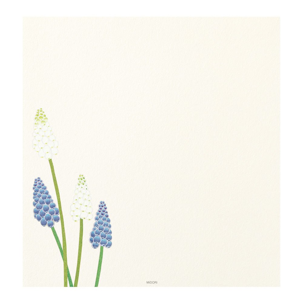Papier à lettres MIDORI washi - 177 x 168 mm - Fleurs de Printemps - 4902805871570