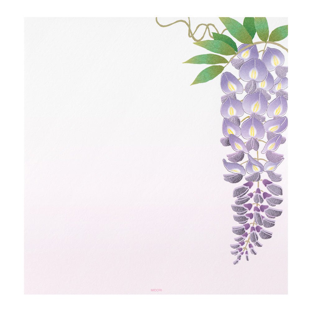Papier à lettres MIDORI washi - 177 x 168 mm - Glycine - 