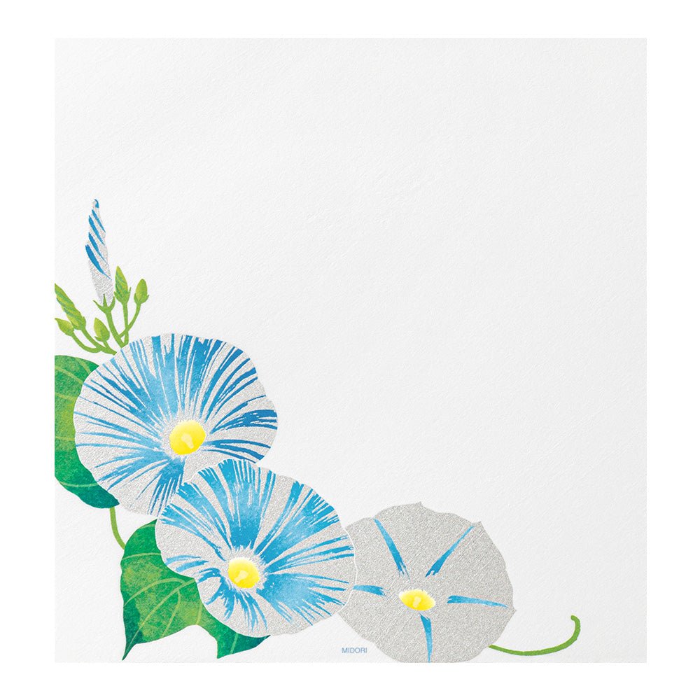 Papier à lettres MIDORI washi - 177 x 168 mm - Ipomée - 4902805871730