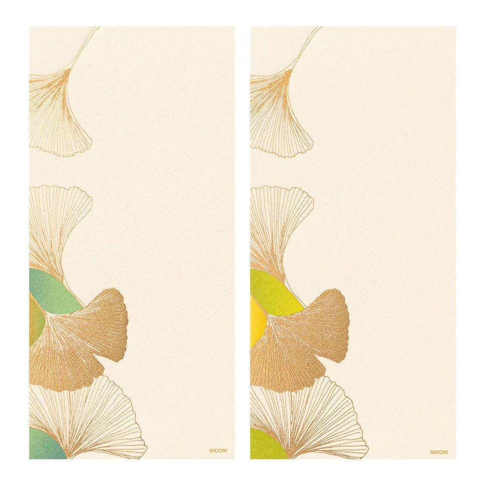 Papier à lettres MIDORI washi - 177 x 84 mm - Ginkgo - 