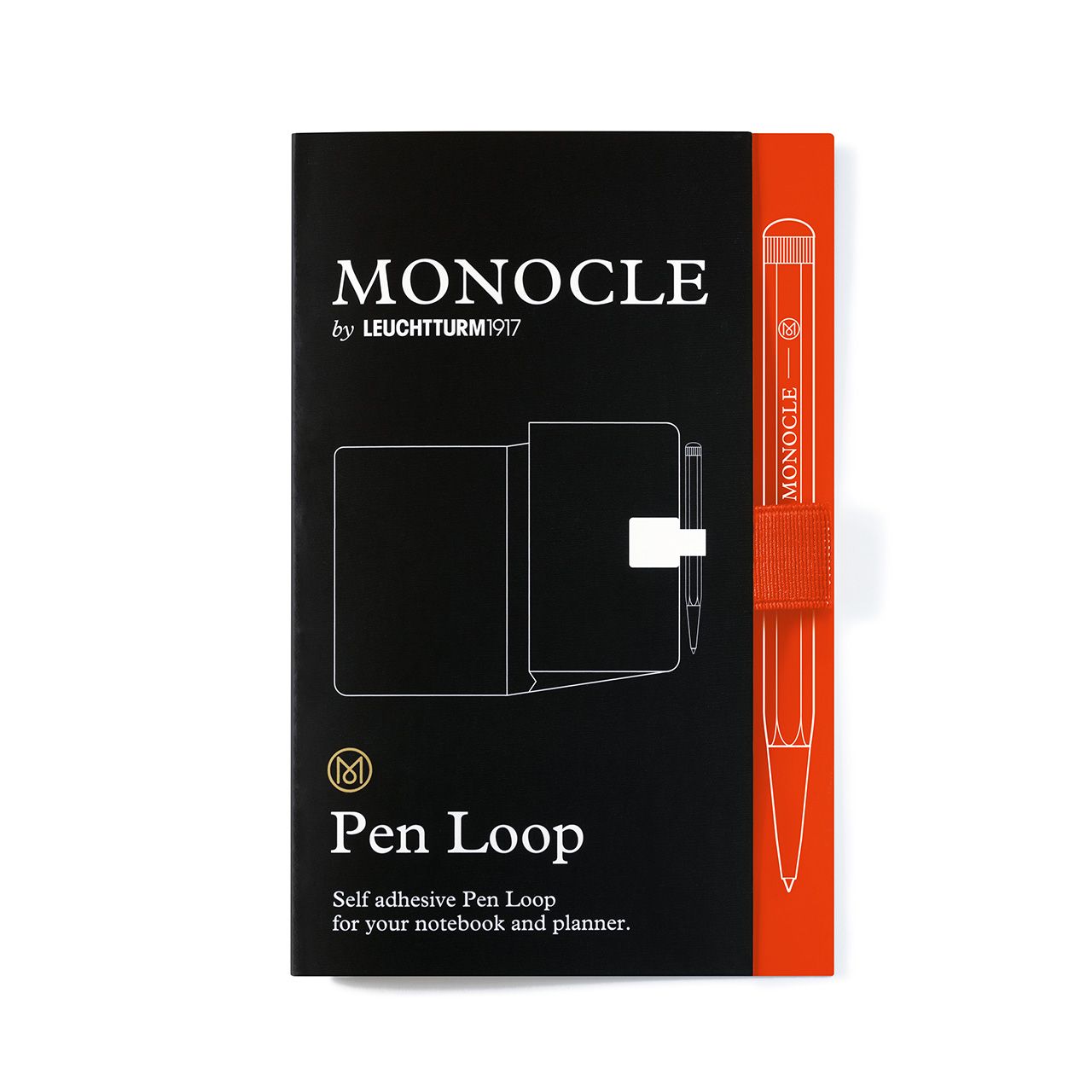 Passant autocollant LEUCHTTURM1917 Pen Loop Monocle - Mandarin - 