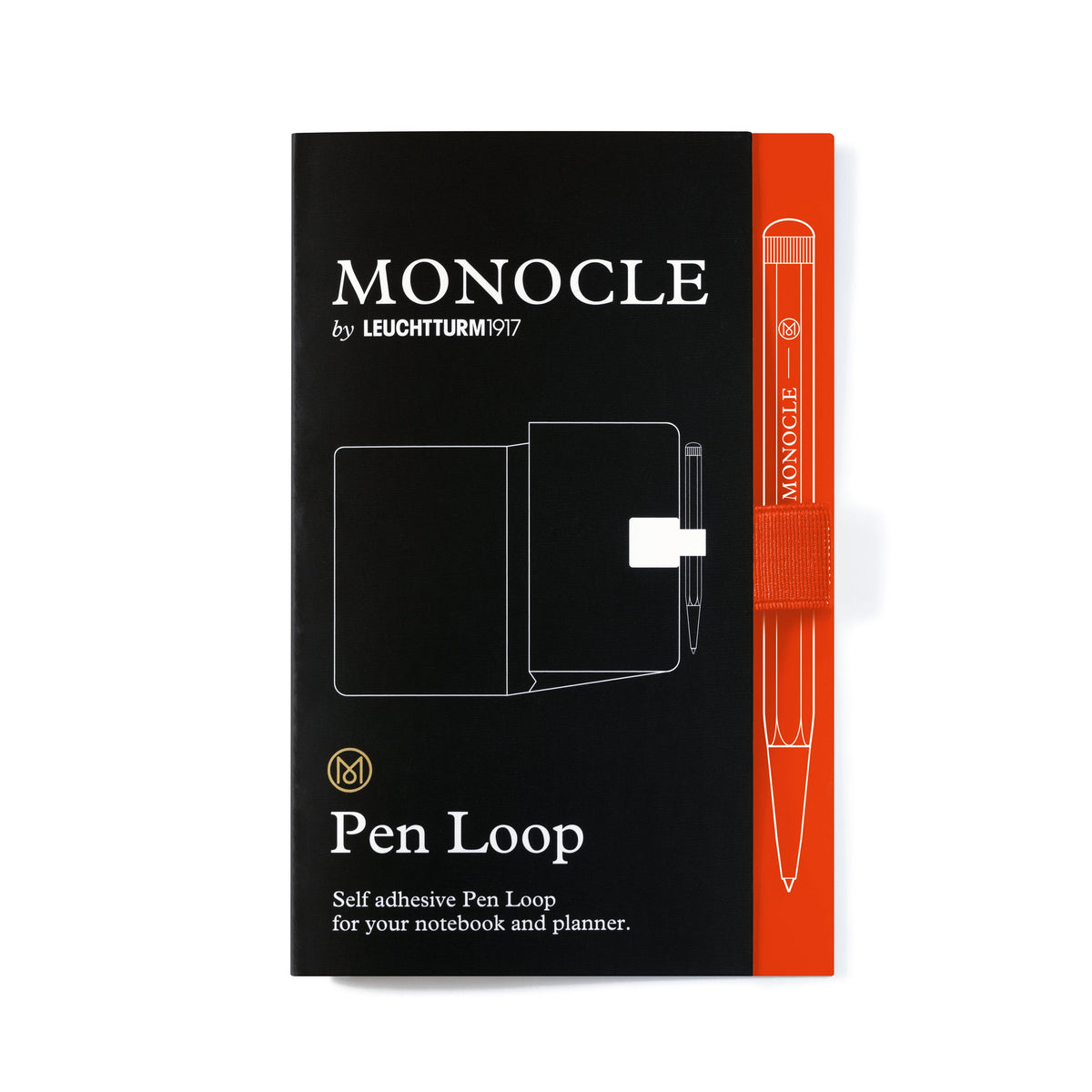 Passant autocollant LEUCHTTURM1917 Pen Loop Monocle - Mandarin - 