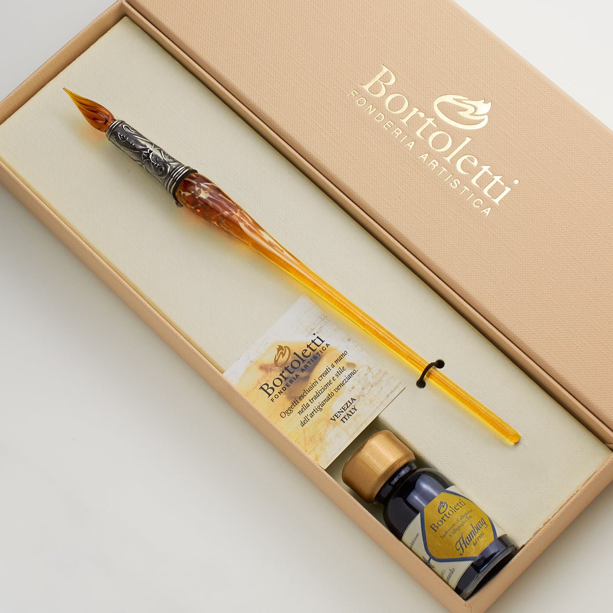 Plume de verre BORTOLETTI Pesaro - Ambre - 