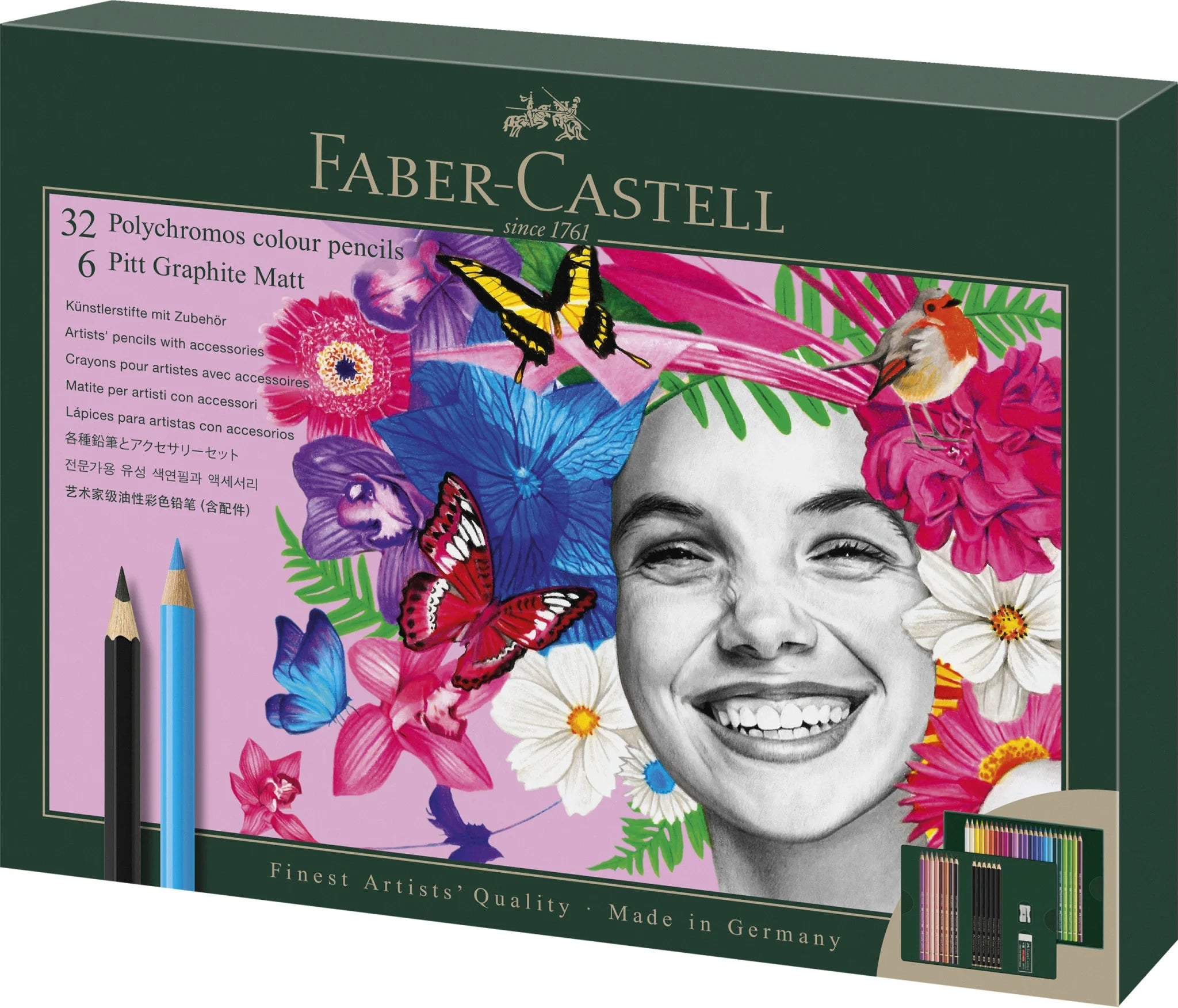 POLYCHROMOS & PITT GRAPHITE MATT - Coffret 40 Couleurs - 4005402100538