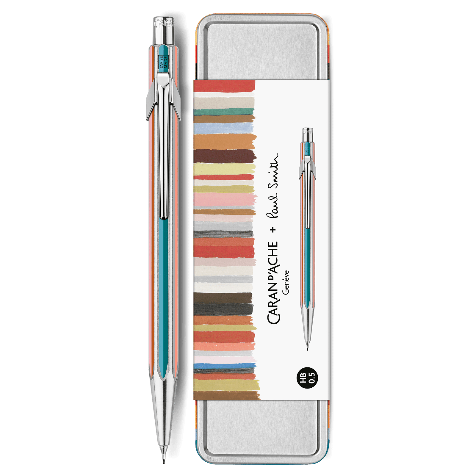 Porte - mine CARAN D'ACHE 849 Paul Smith Édition 5 - Gris Argenté - 7630002364409