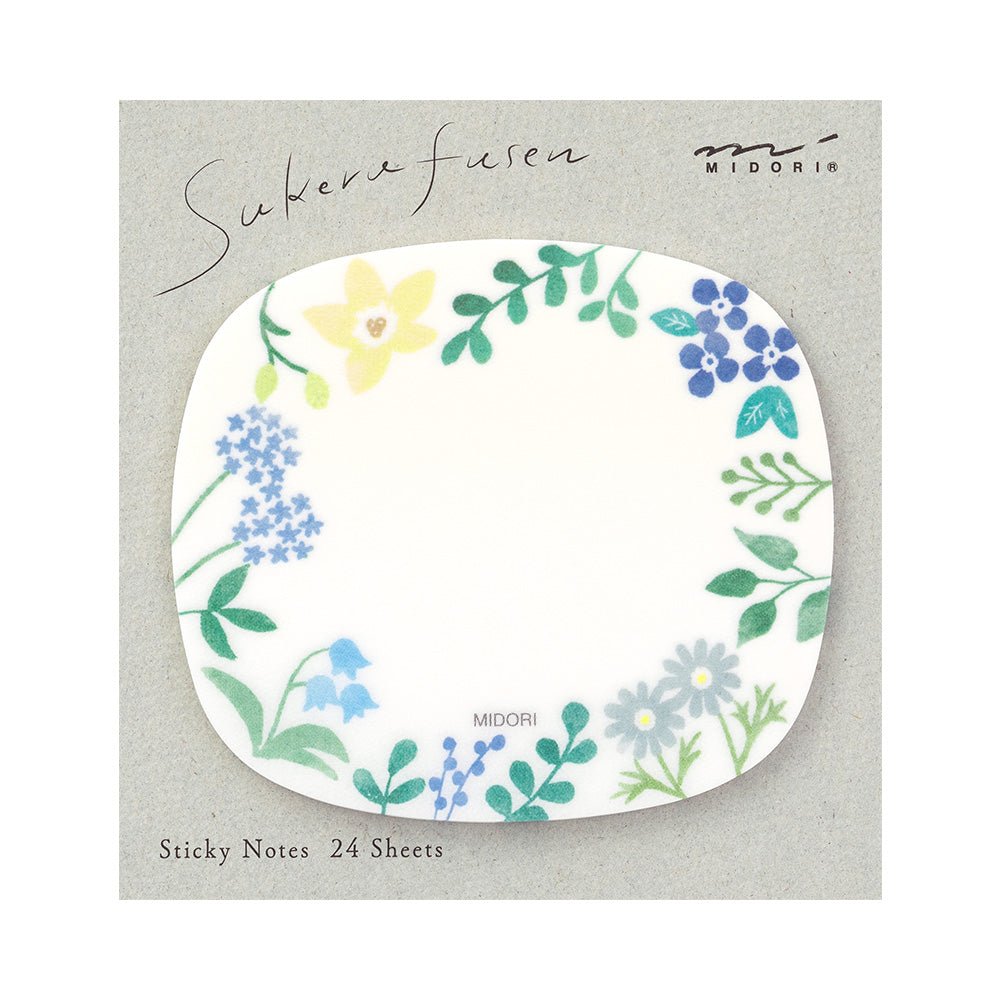 Post - it MIDORI Sukeru Fusen - Fleurs sauvages - 4902805190800