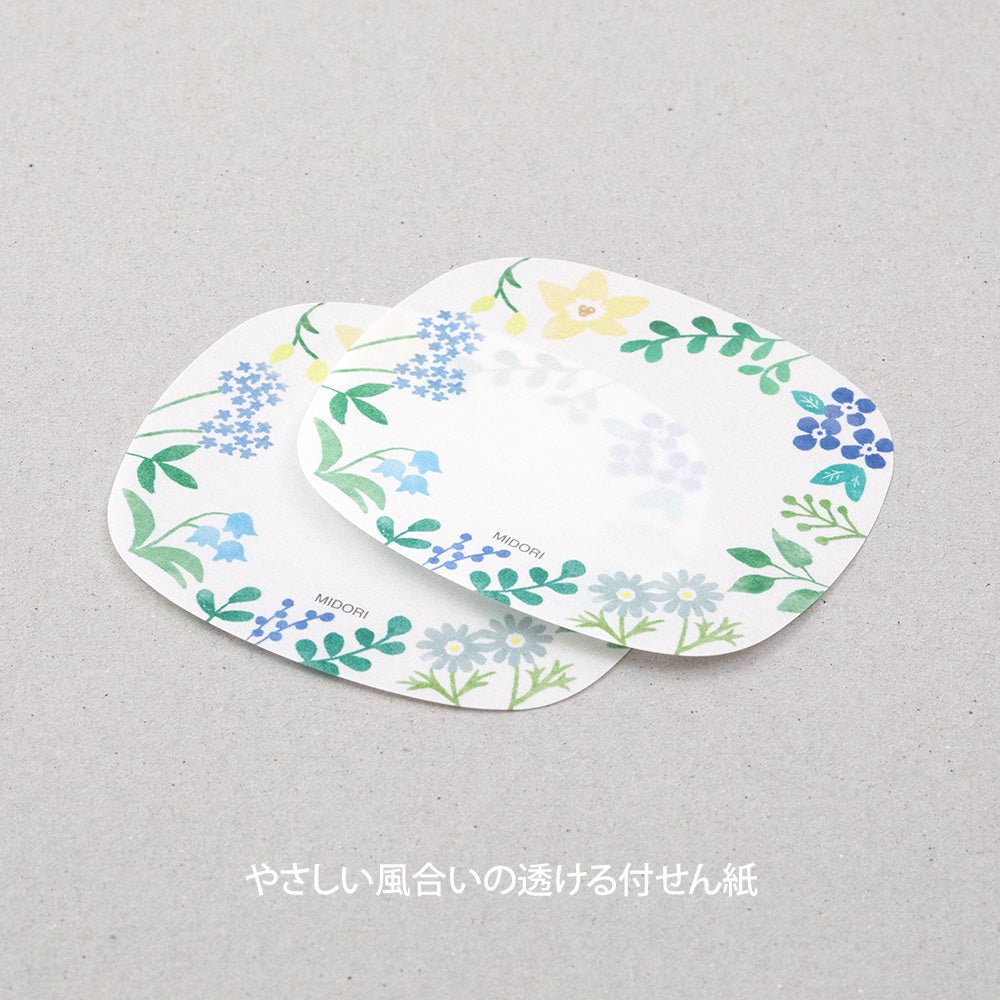 Post - it MIDORI Sukeru Fusen - Fleurs sauvages - 4902805190800