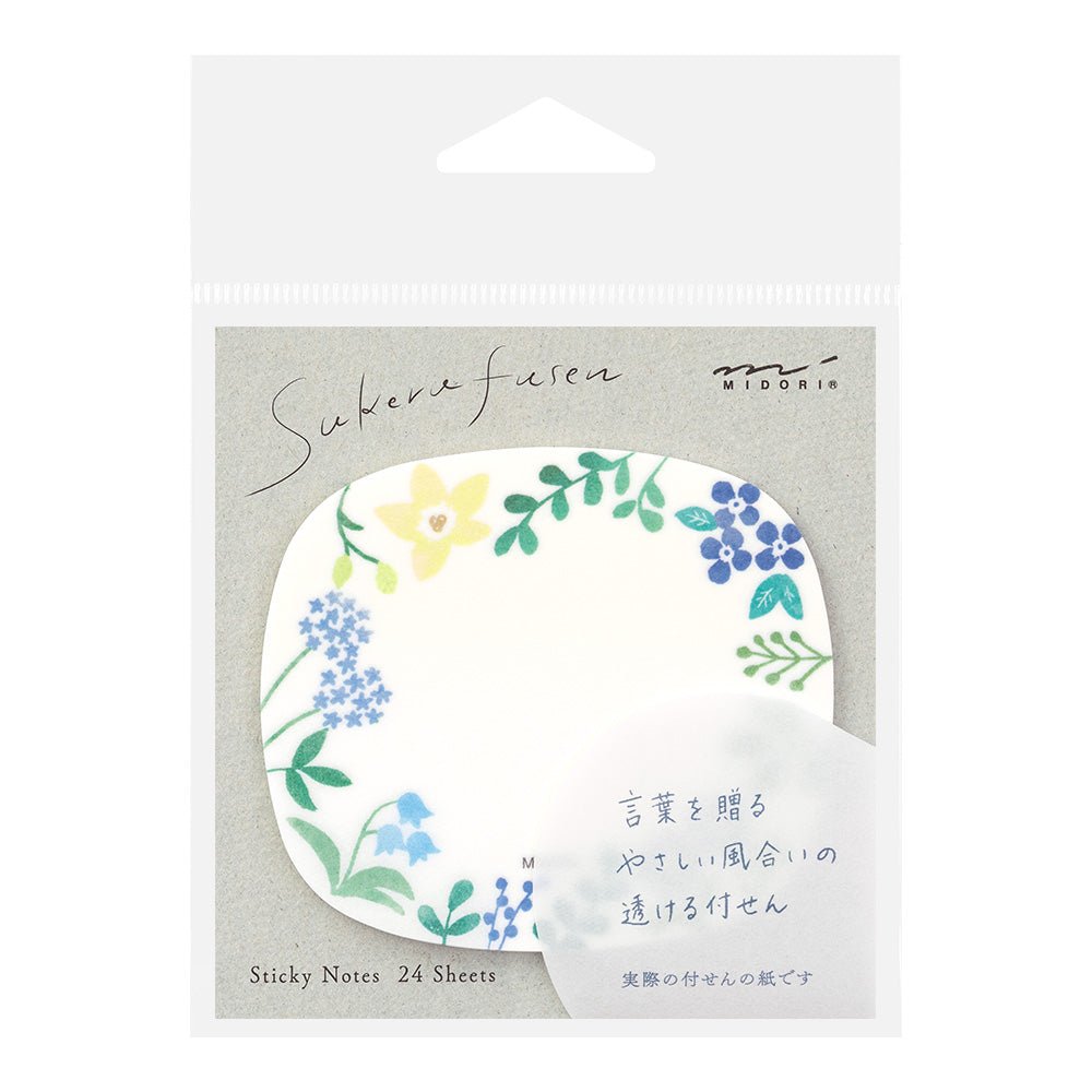 Post - it MIDORI Sukeru Fusen - Fleurs sauvages - 4902805190800