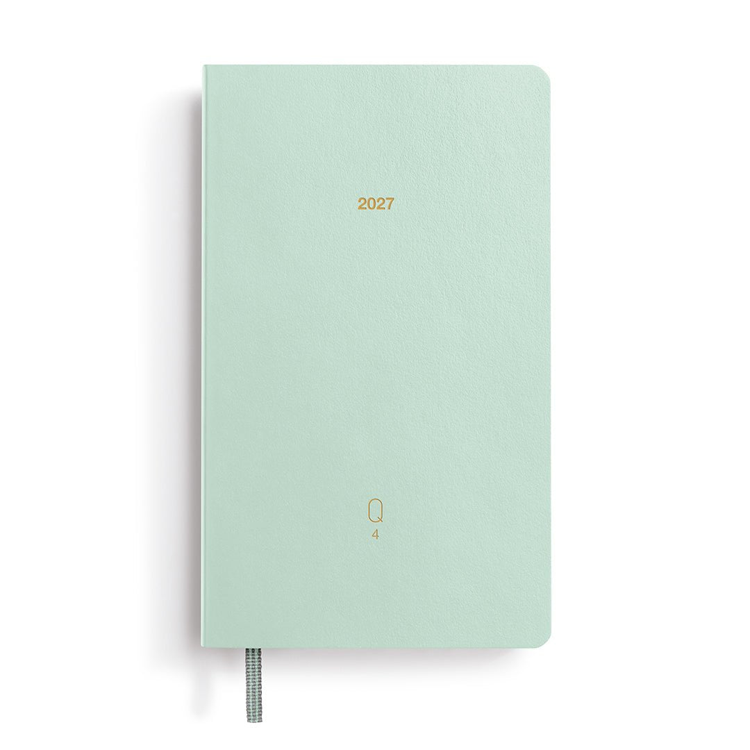 Quarterly Agenda Journalier 2027 LEUCHTTURM1917, Anglais - A6 - Softcover - Shades of Green - 4070292003603