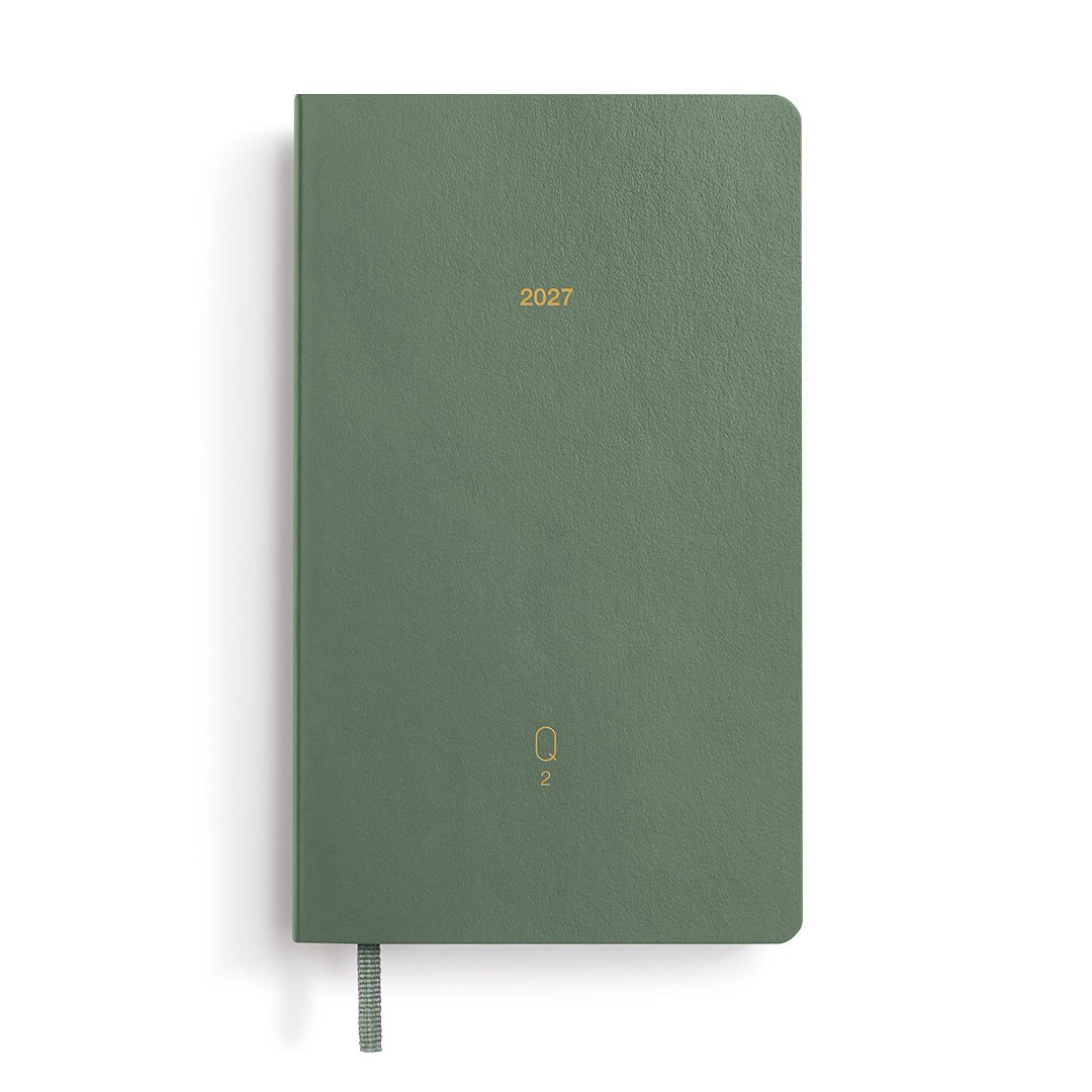Quarterly Agenda Journalier 2027 LEUCHTTURM1917, Anglais - A6 - Softcover - Shades of Green - 4070292003603