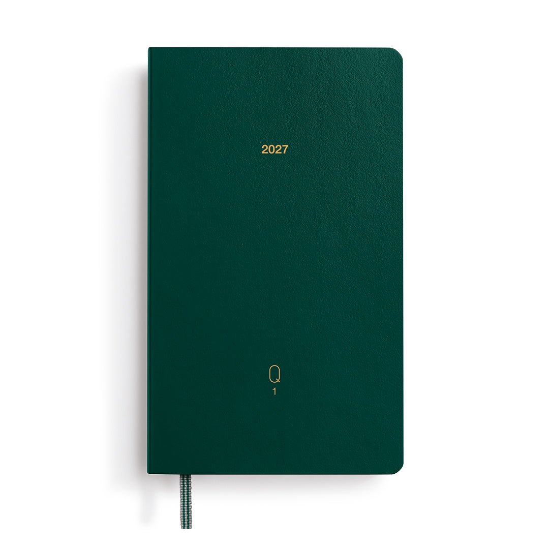Quarterly Agenda Journalier 2027 LEUCHTTURM1917, Anglais - A6 - Softcover - Shades of Green - 4070292003603