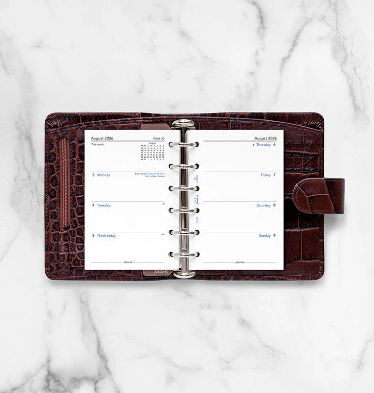 Recharge agenda 2026 - 2027 FILOFAX - Pocket - Semaine sur deux pages (anglais) - 5059145620173