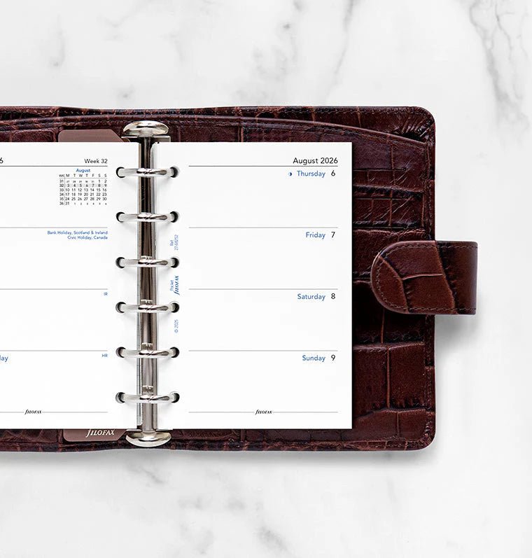 Recharge agenda 2026 - 2027 FILOFAX - Pocket - Semaine sur deux pages (anglais) - 5059145620173