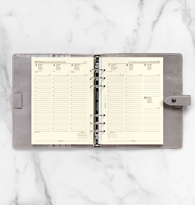 Recharge agenda 2027 FILOFAX - A5 - Semaine sur deux pages (multilingue) - 5059145621392