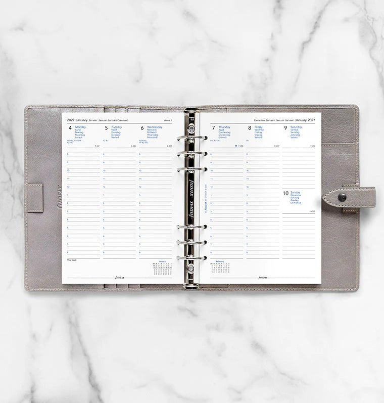 Recharge agenda 2027 FILOFAX - A5 - Semaine sur deux pages (multilingue) - 5059145621415