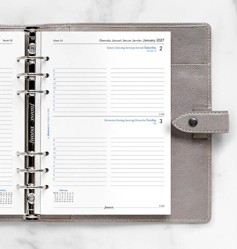 Recharge agenda 2027 FILOFAX - A5 - Un jour par page (multilingue) - 5059145621439