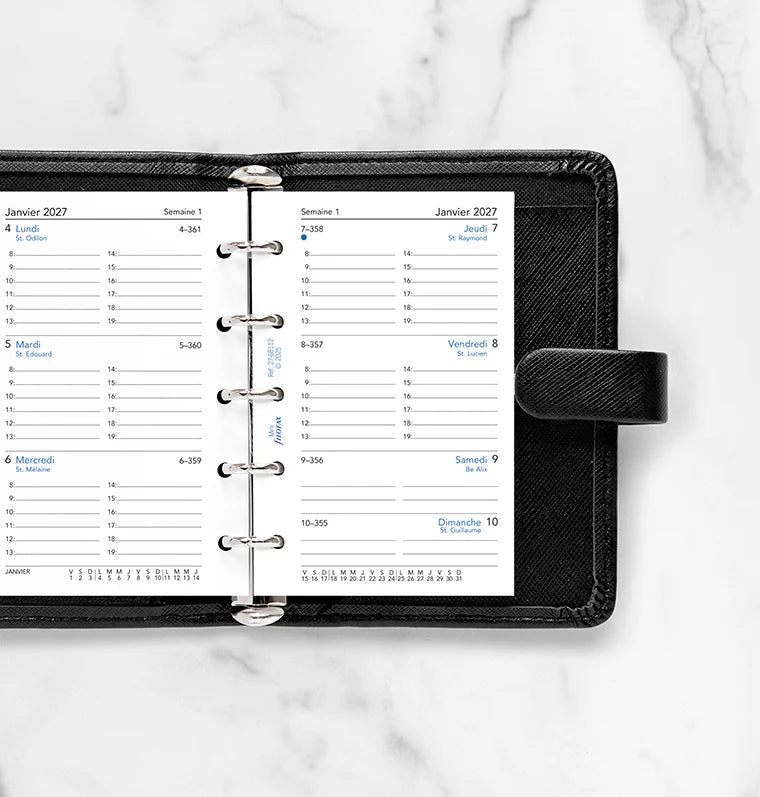 Recharge agenda 2027 FILOFAX - Mini - Semaine sur deux pages (français) - 5059145619610