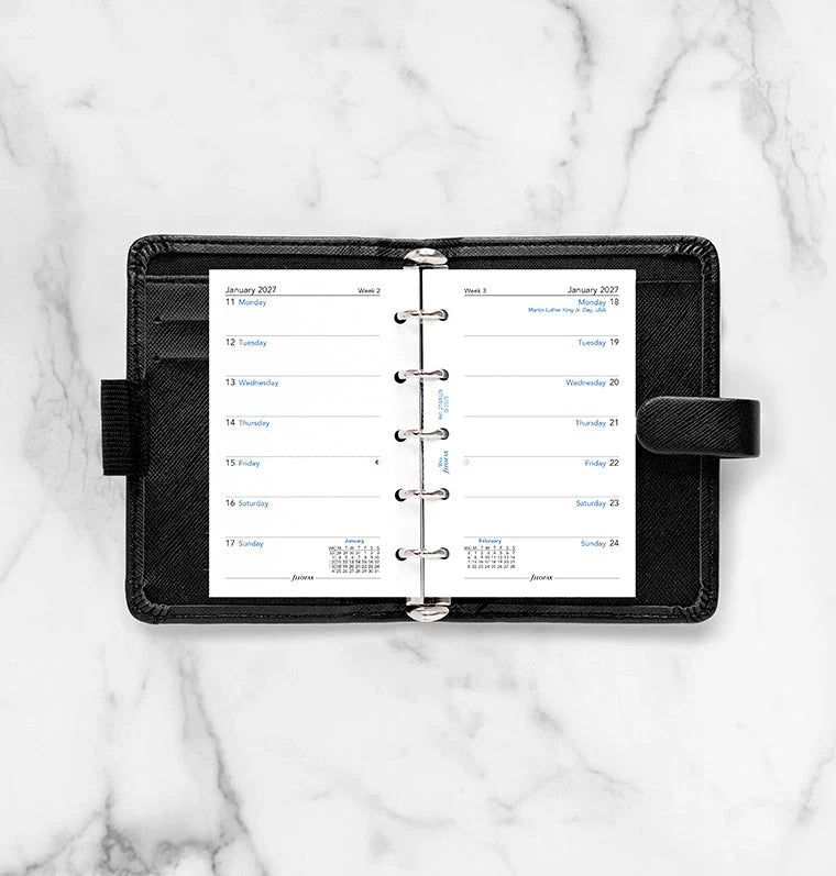 Recharge agenda 2027 FILOFAX - Mini - Semaine sur une page (anglais) - 5059145619672