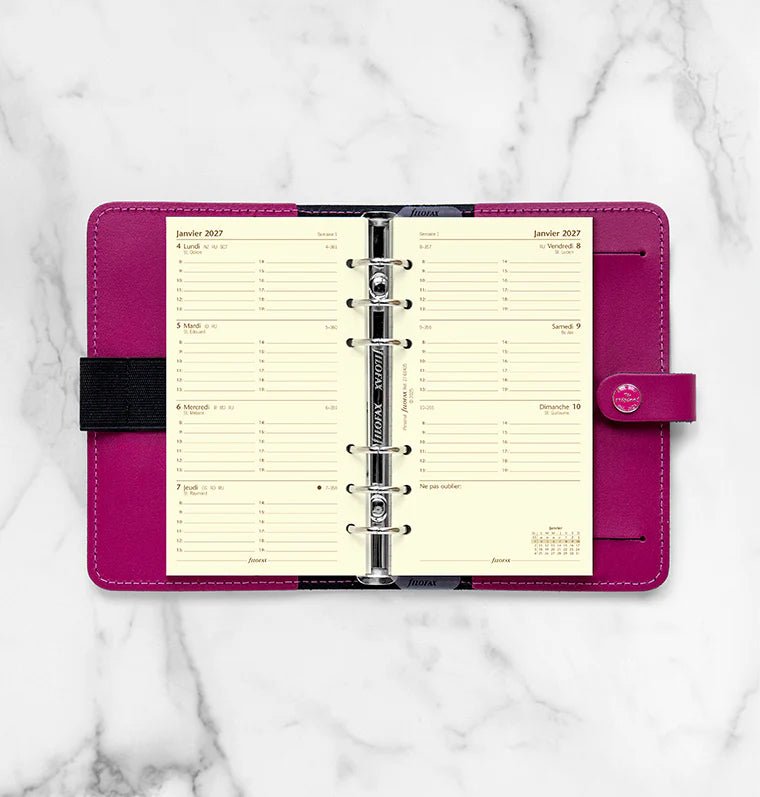 Recharge agenda 2027 FILOFAX - Personal - Semaine sur deux pages (français) - 5059145620777