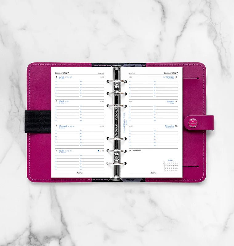 Recharge agenda 2027 FILOFAX - Personal - Semaine sur deux pages (français) - 5059145620838