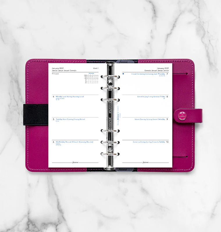 Recharge agenda 2027 FILOFAX - Personal - Semaine sur deux pages (multilingue) - 5059145620692