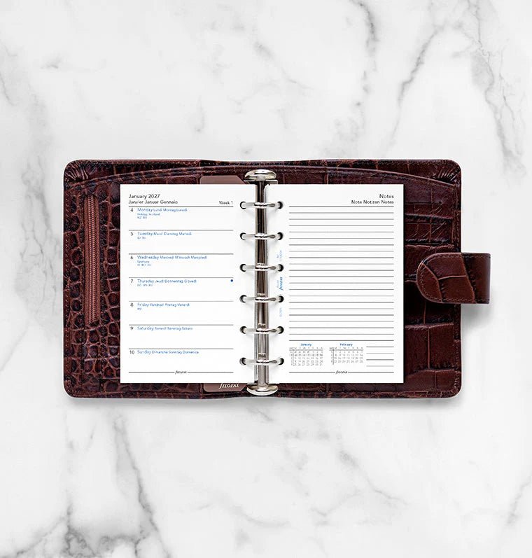 Recharge agenda 2027 FILOFAX - Pocket - Semaine sur une page + page de notes (multilingue) - 5059145619771