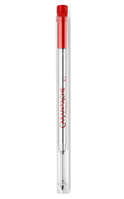 Recharge bille Goliath CARAN D'ACHE - Fine (F) - Rouge - 