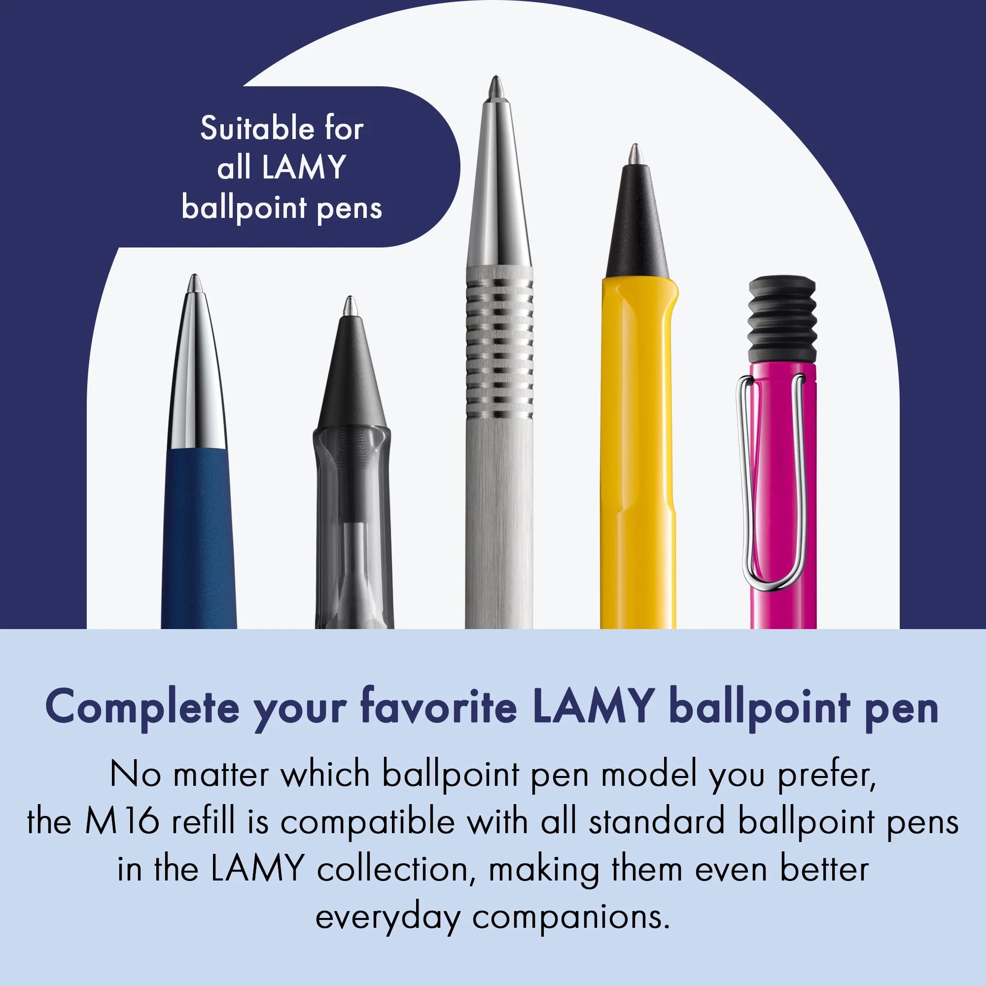 Recharge stylo bille LAMY M16 - Medium (M) - Rouge - 4014519001515