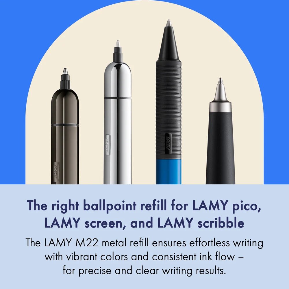 Recharge stylo bille LAMY M22 - Large (B) - Bleu - 4014519133841