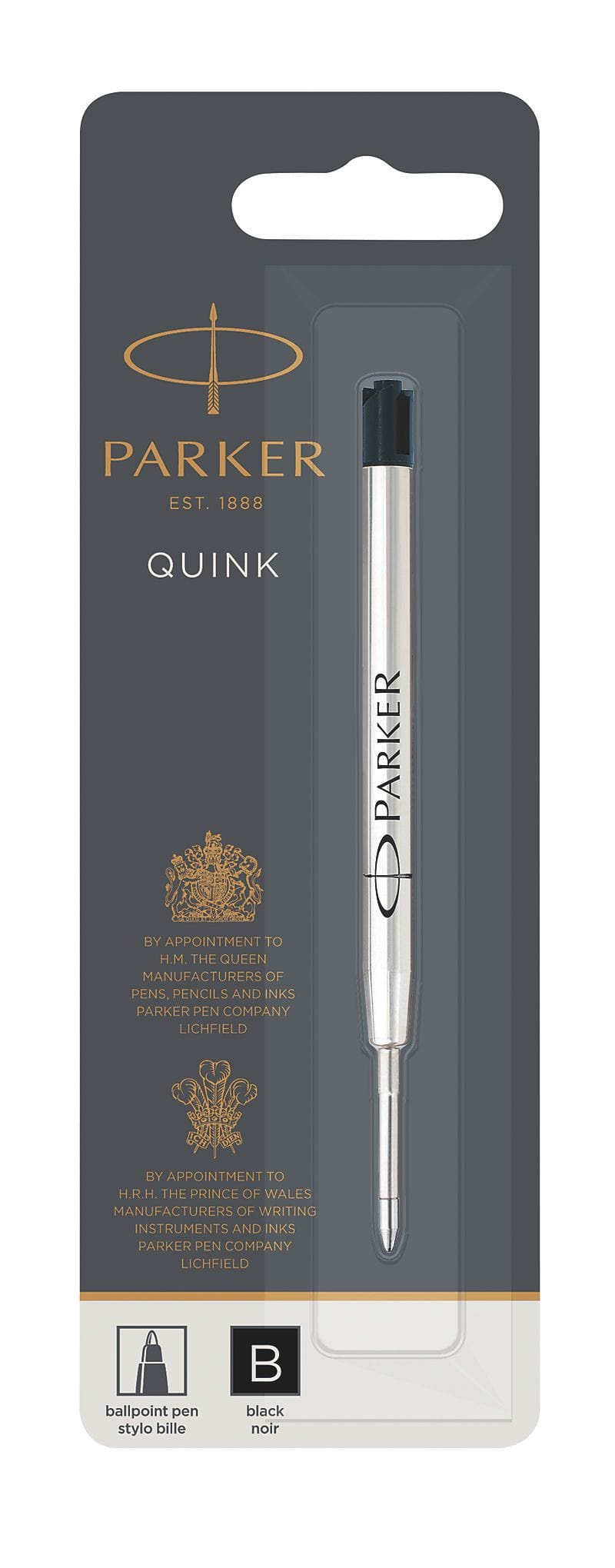 Recharge stylo bille PARKER - Large (B) - Noir - 3501179503660