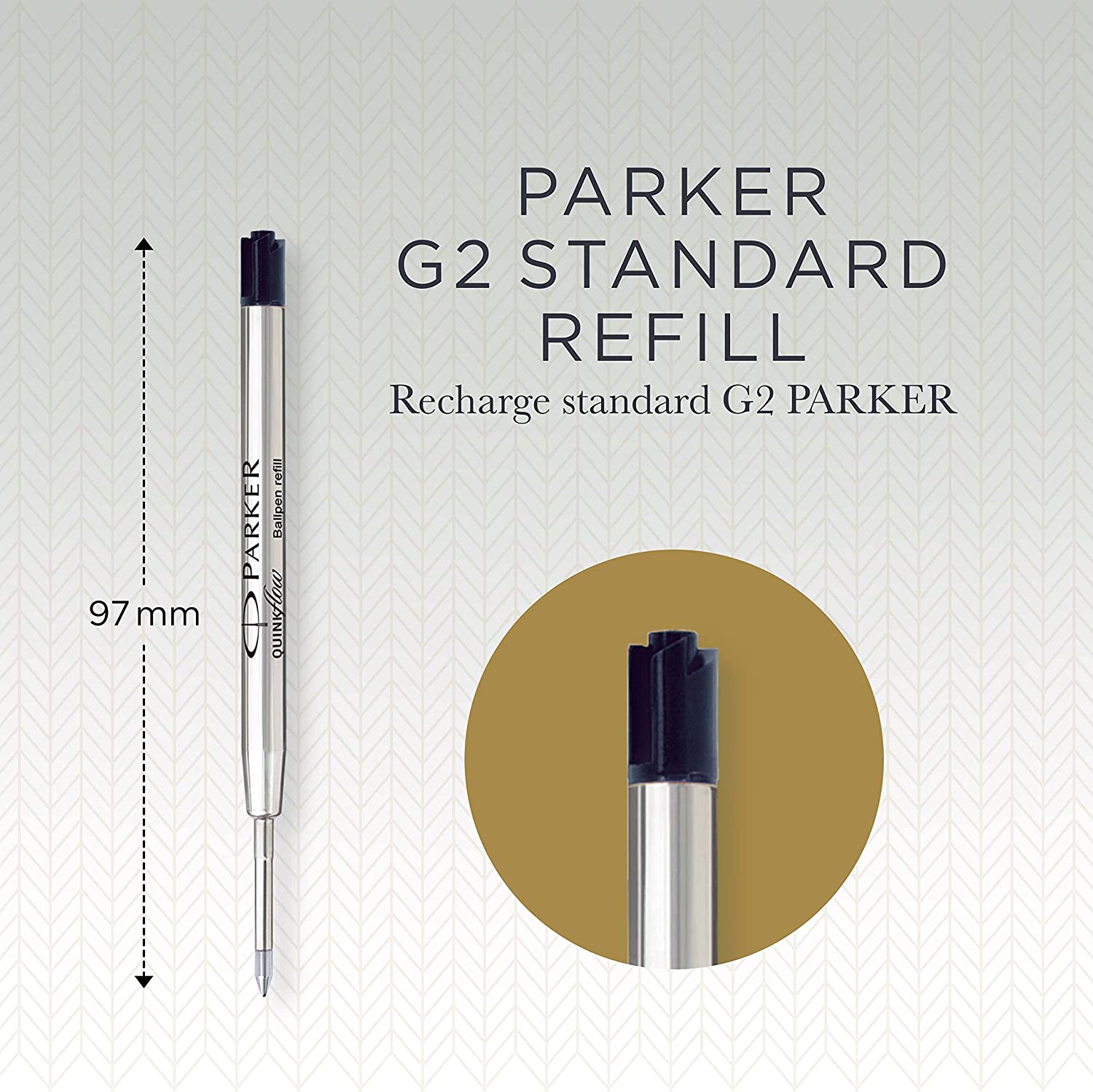 Recharge stylo bille PARKER - Medium (M) - Noir - 3501179503691