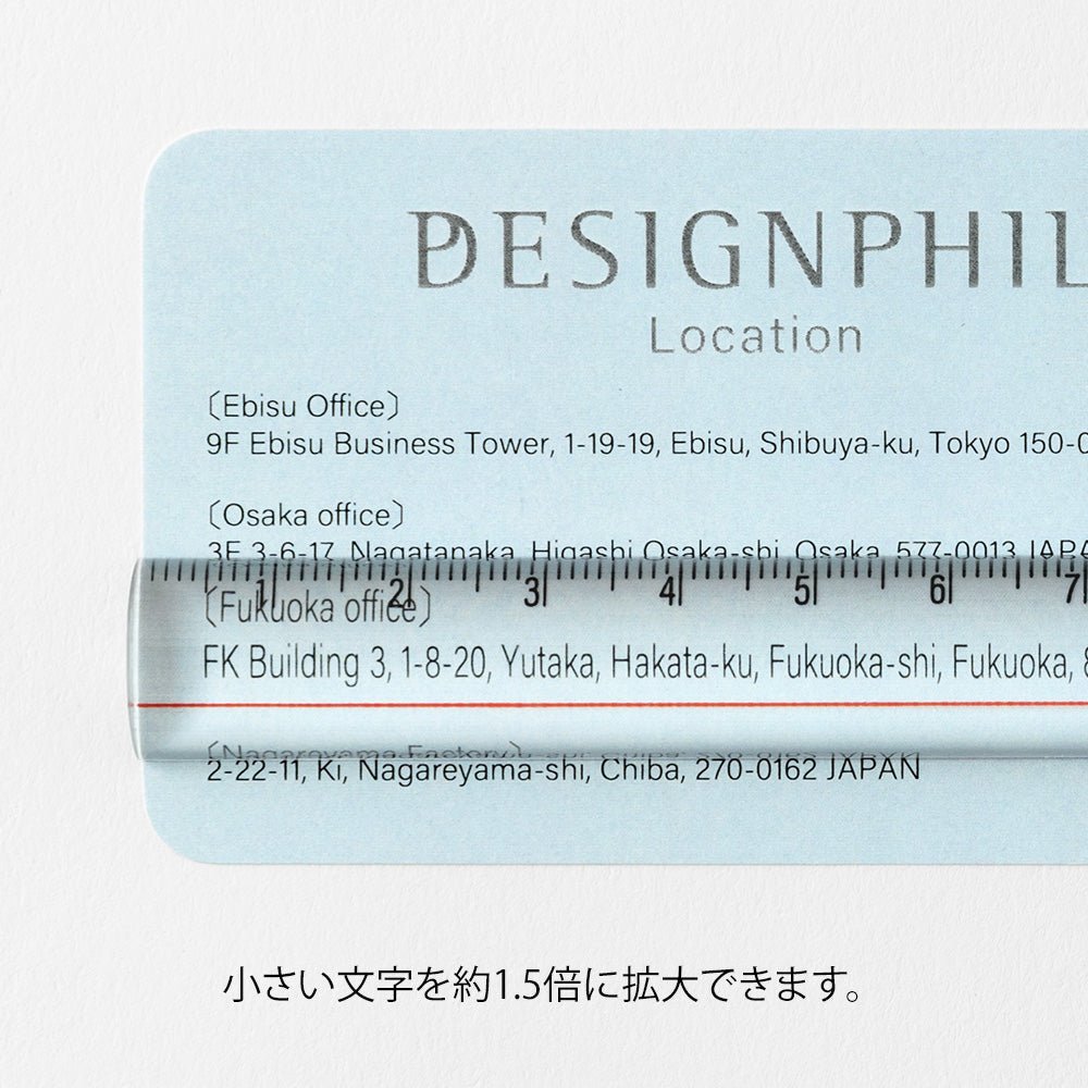 Règle loupe MIDORI - 15 cm - Transparent - 