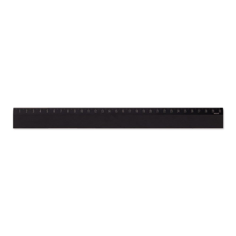 Règle MIDORI en aluminium - 30 cm - Noir - 