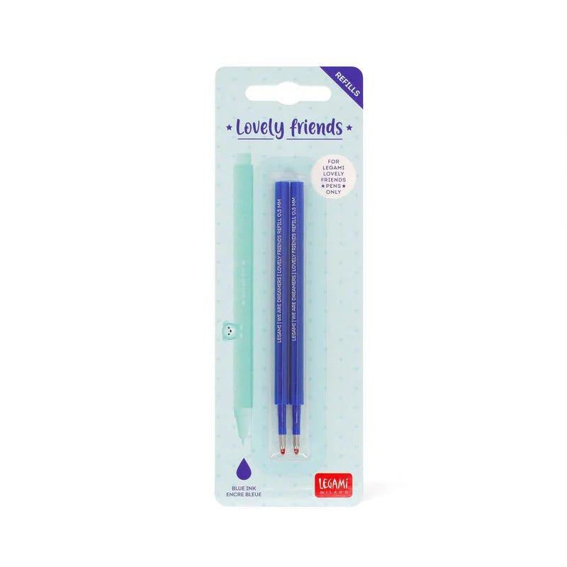 Set de 2 recharges LEGAMI pour stylo à encre gel Lovely Friends - Blue - 8052694009939