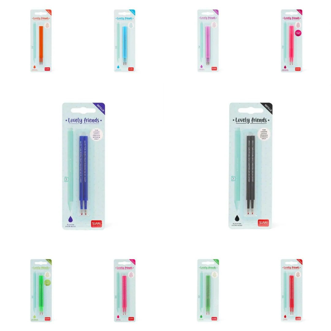 Set de 2 recharges LEGAMI pour stylo à encre gel Lovely Friends - Noir - 8052694009922