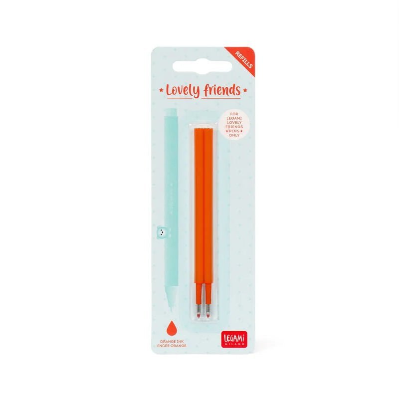 Set de 2 recharges LEGAMI pour stylo à encre gel Lovely Friends - Orange - 