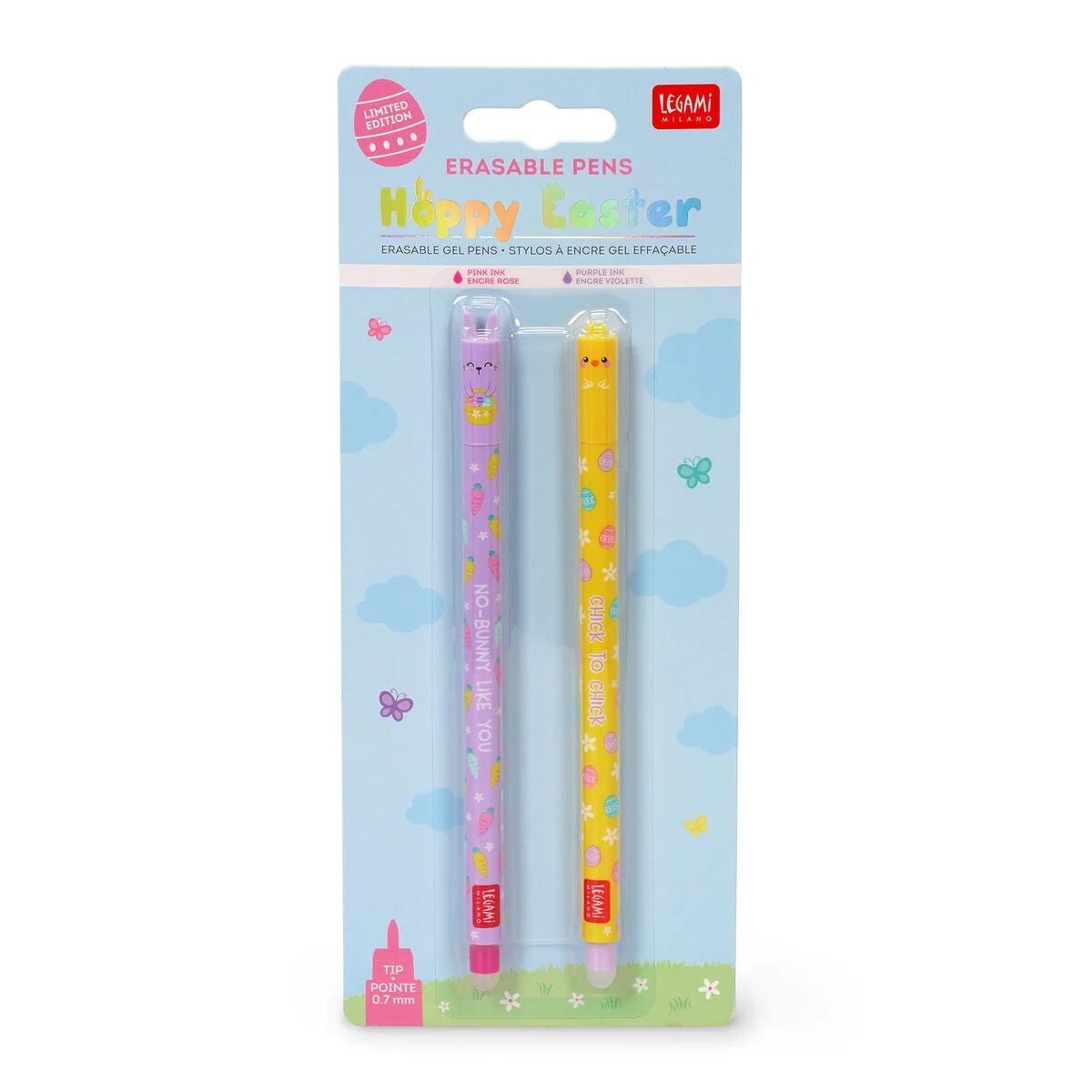 Set de 2 stylos LEGAMI à encre gel effaçable - Hoppy Easter - 