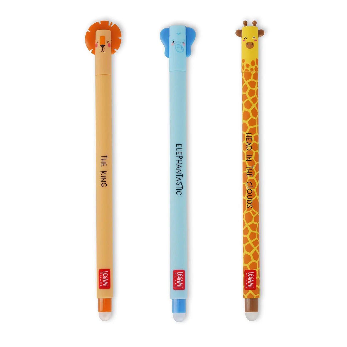 Set de 3 stylos LEGAMI à encre gel effaçable - Wild Savannah - 8053610782943