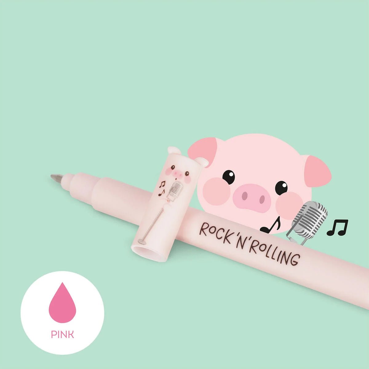 Set de 4 stylos LEGAMI à encre gel effaçable - Farm Sweet Farm - 