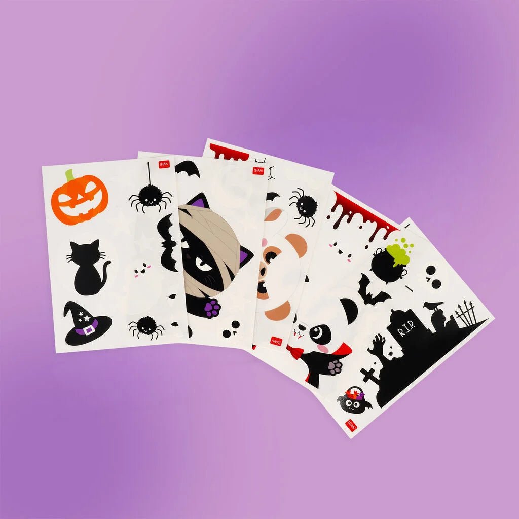 Set de 40 autocollants électrostatiques pour fenêtre LEGAMI - Halloween Edition - Windo-Glow - 8052694147716