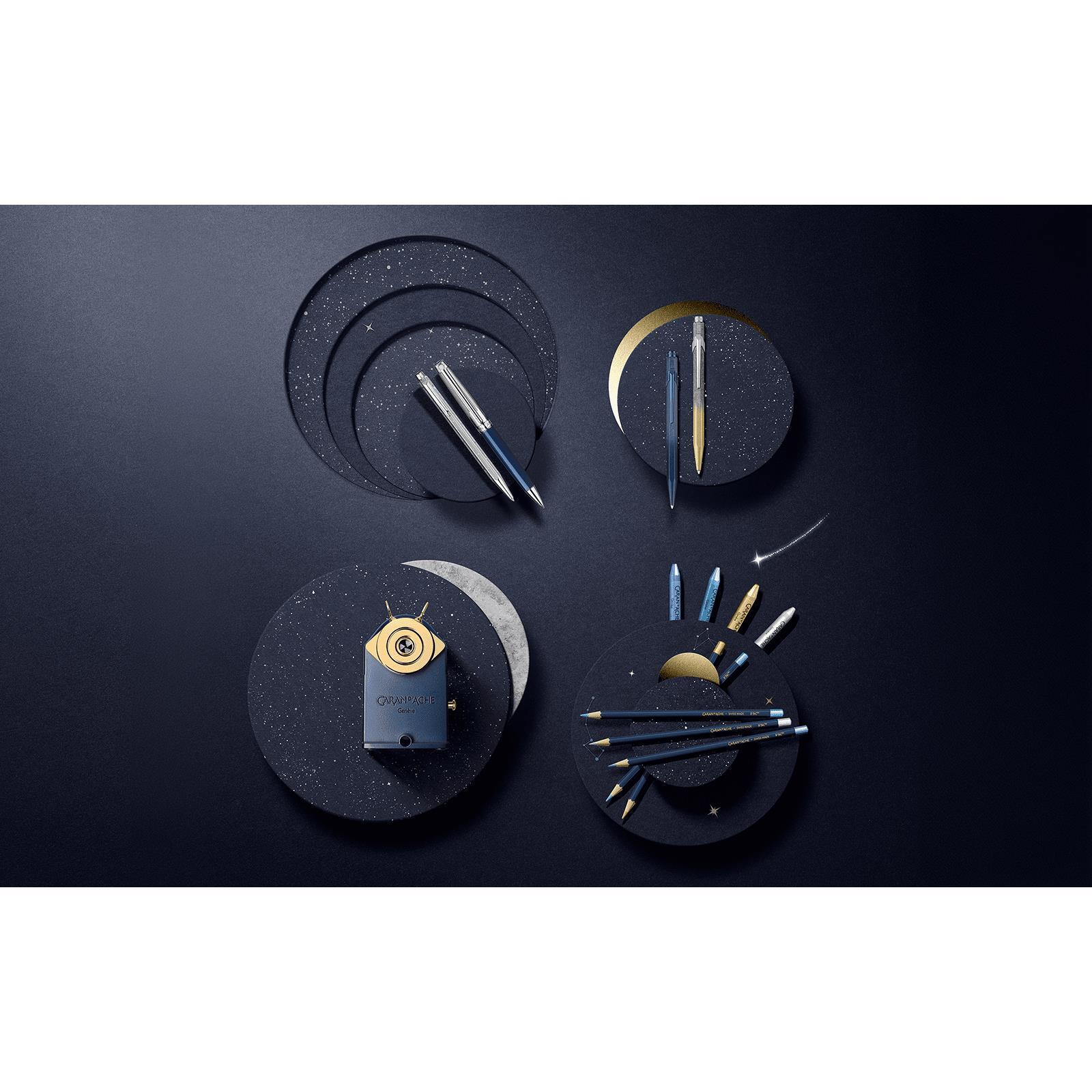 Set stylo bille CARAN D'ACHE Ecridor COSMIC BLUE Édition Spéciale - Medium (M) - Argenté - 