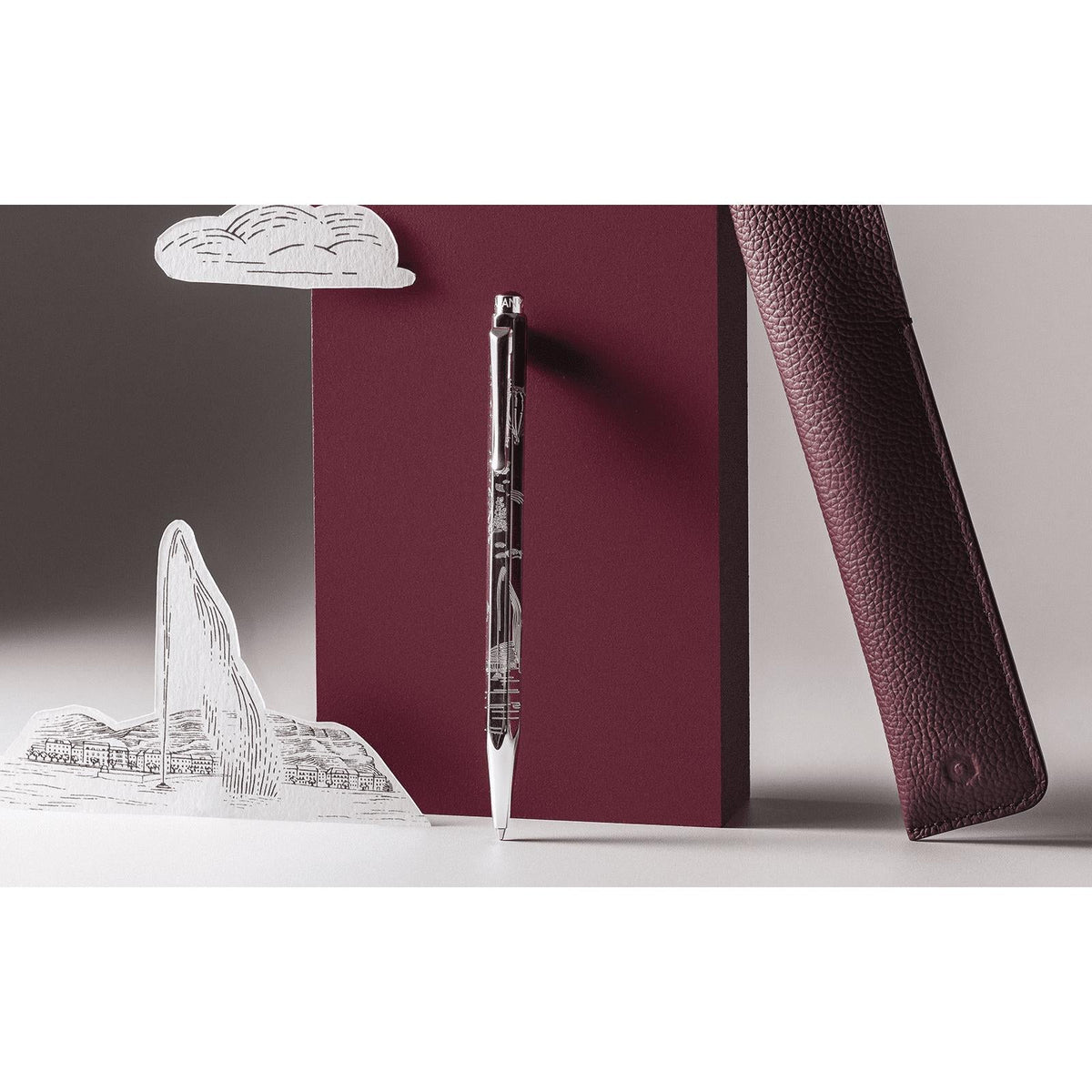 Set stylo bille CARAN D'ACHE Ecridor Toile de Jouy Geneva Edition - 7630002365789