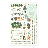 Stickers repositionnables MIDORI Yuru Log - Animaux de la Forêt